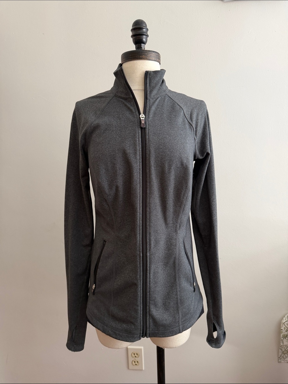 tek gear Charcoal Full-Zip Utility Jacket